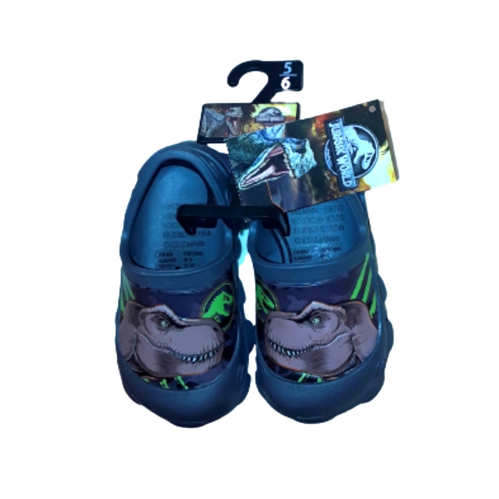 Jurassic World boy clogs shoe slip on green